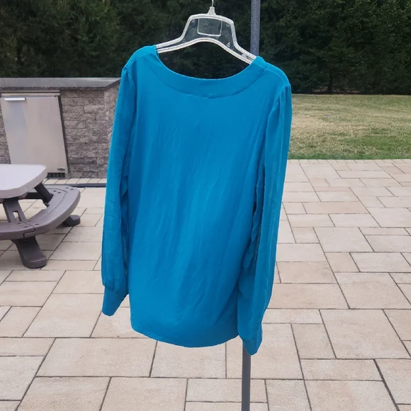 Calvin Klein Teal Blouse - Picture 10 of 16